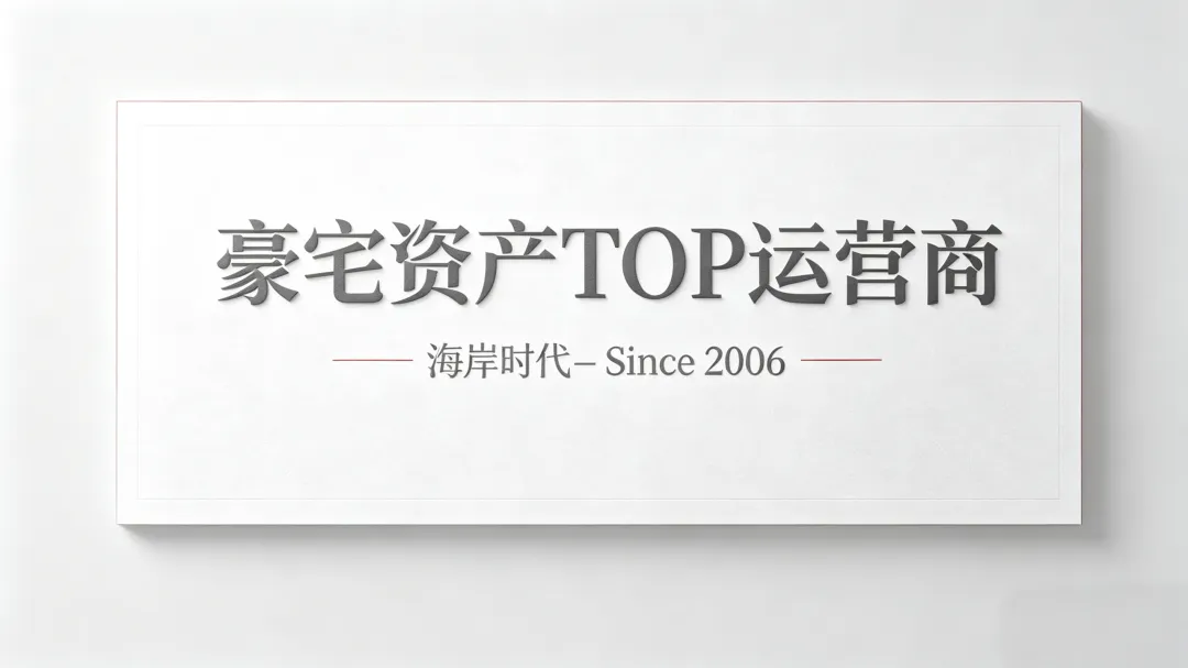 豪宅资产TOP运营商 海岸时代 Since 2006